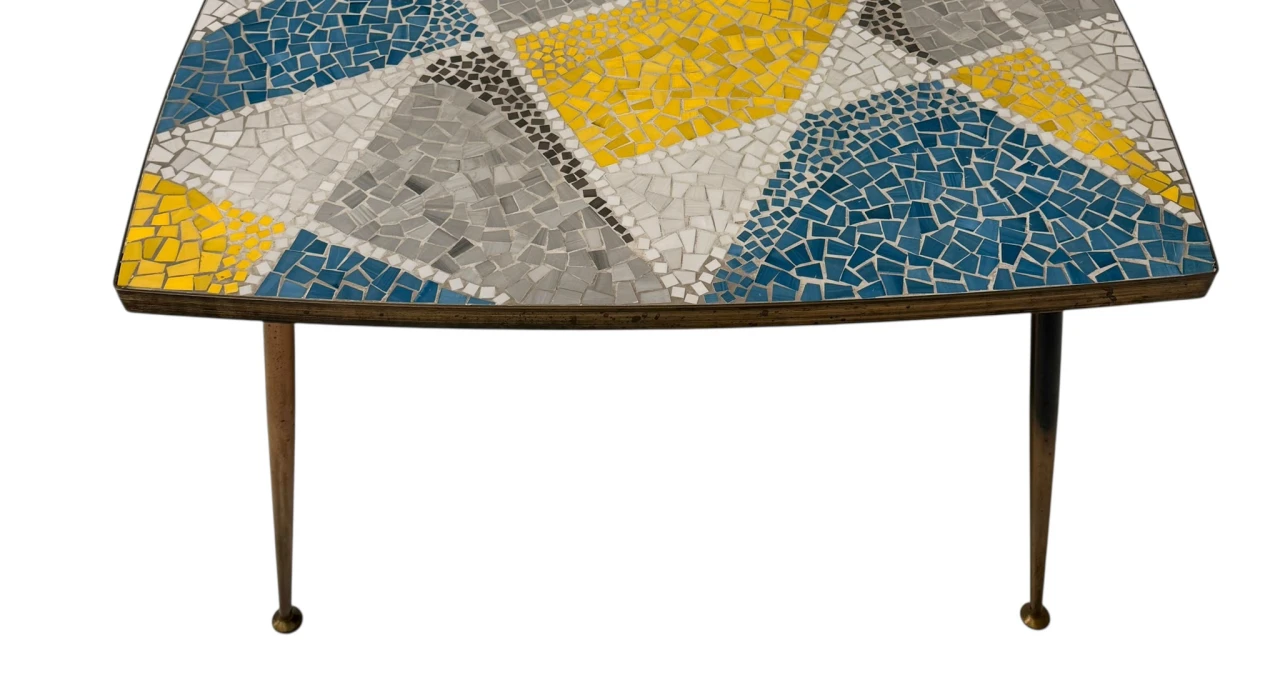 Mid-Century Modern Coffee Table with Mosaic Top by Berthold Muller, 1950s